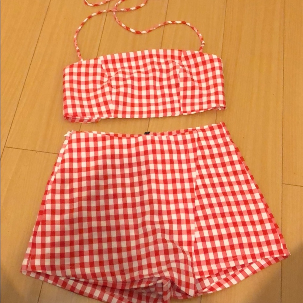 Skort and crop top halter co ord set